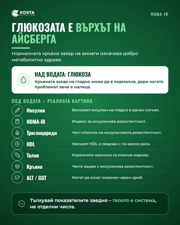 Глюкозата е върхът на айсберга – HOMA-IR