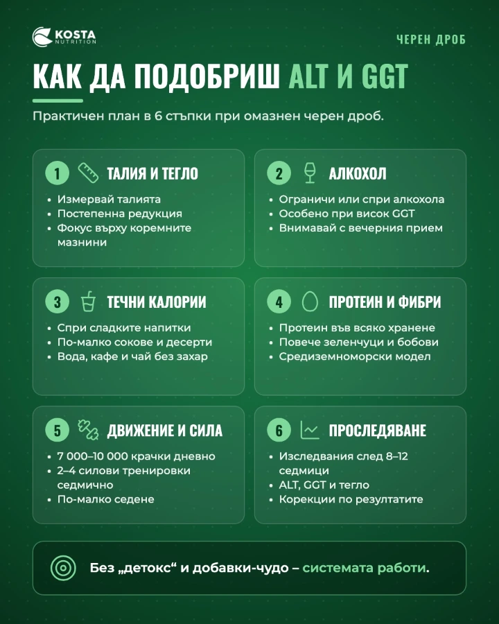 Как да подобриш ALT и GGT в 6 стъпки