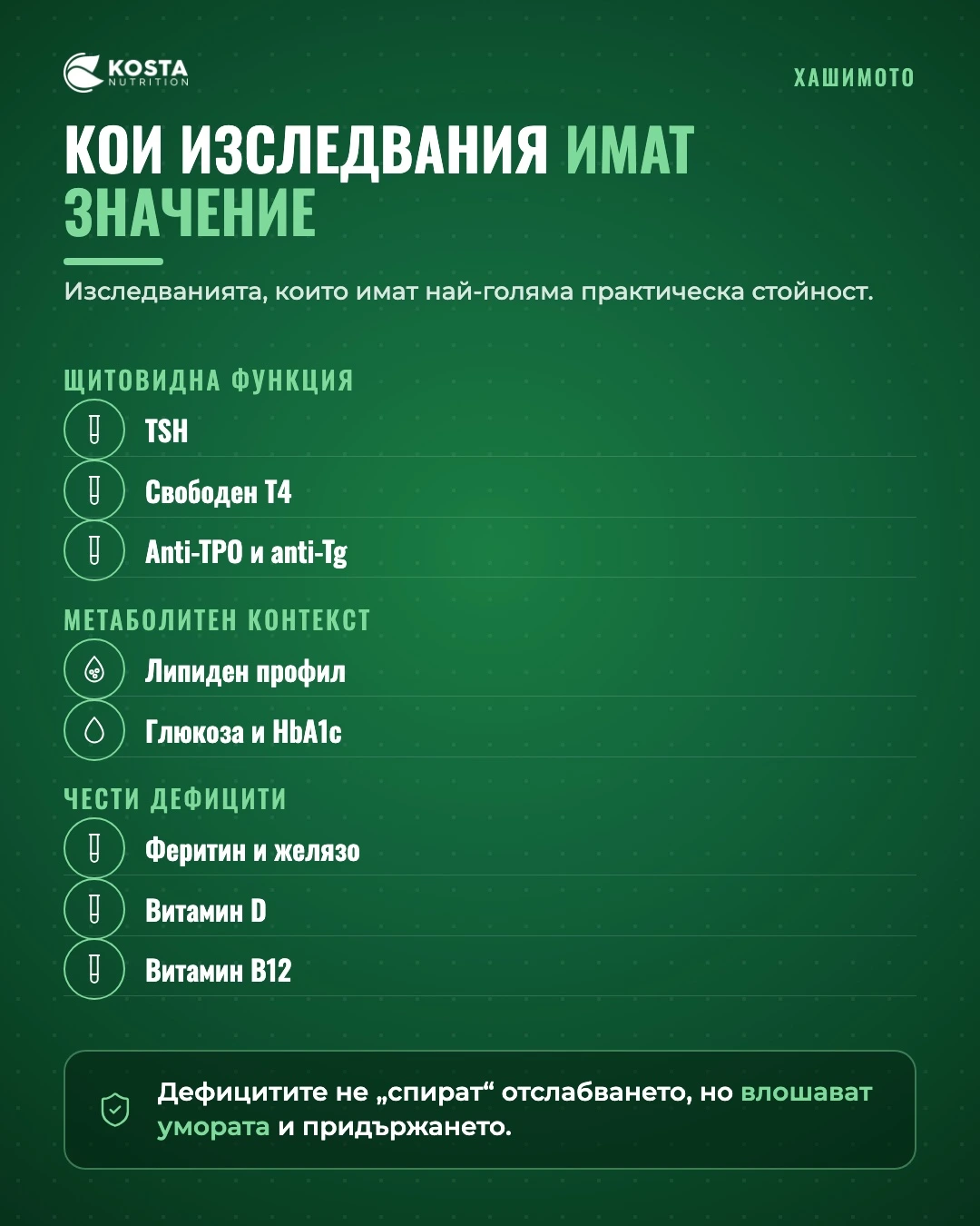 Кои изследвания имат значение при Хашимото